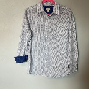 D76 Mens button down contrasting cuff shirt